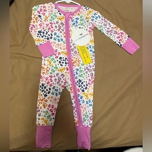 3-6 Little Sleepies Rainbow Leopard Zippy